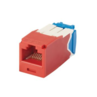 PANDUIT CATEGORY 6A, UTP, RJ45, 10 GB-S, 8-POSITION, 8-WIRE UNIVERSAL MODULE, AVAILABLE IN RED